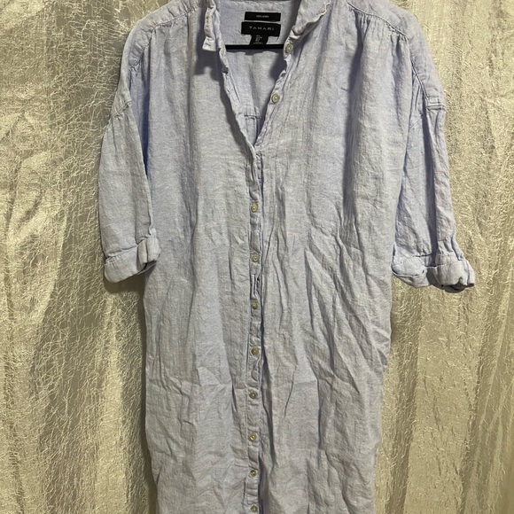 Light Blue Linen Dress - Picture 1 of 1